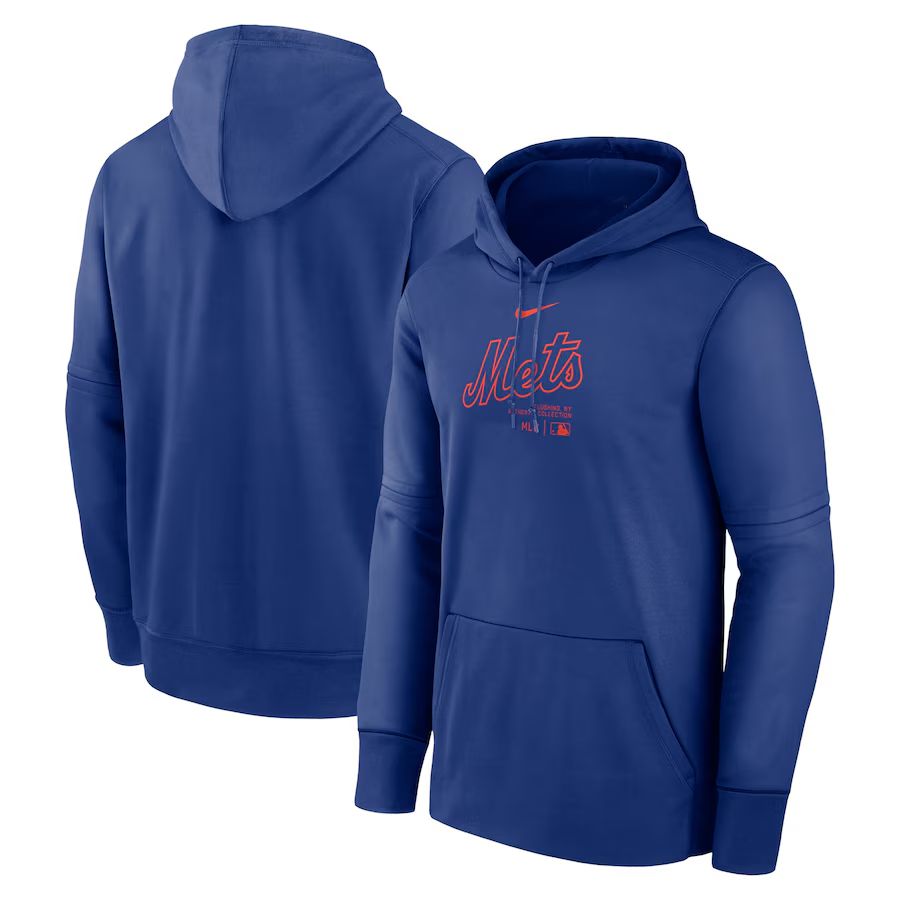 Men 2025 MLB New York Mets blue Nike hoodie style 2